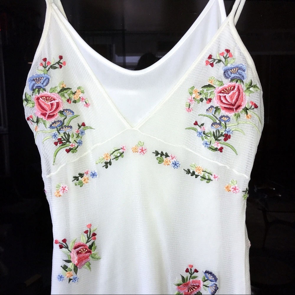 Vintage Floral Bebe Mini Dress